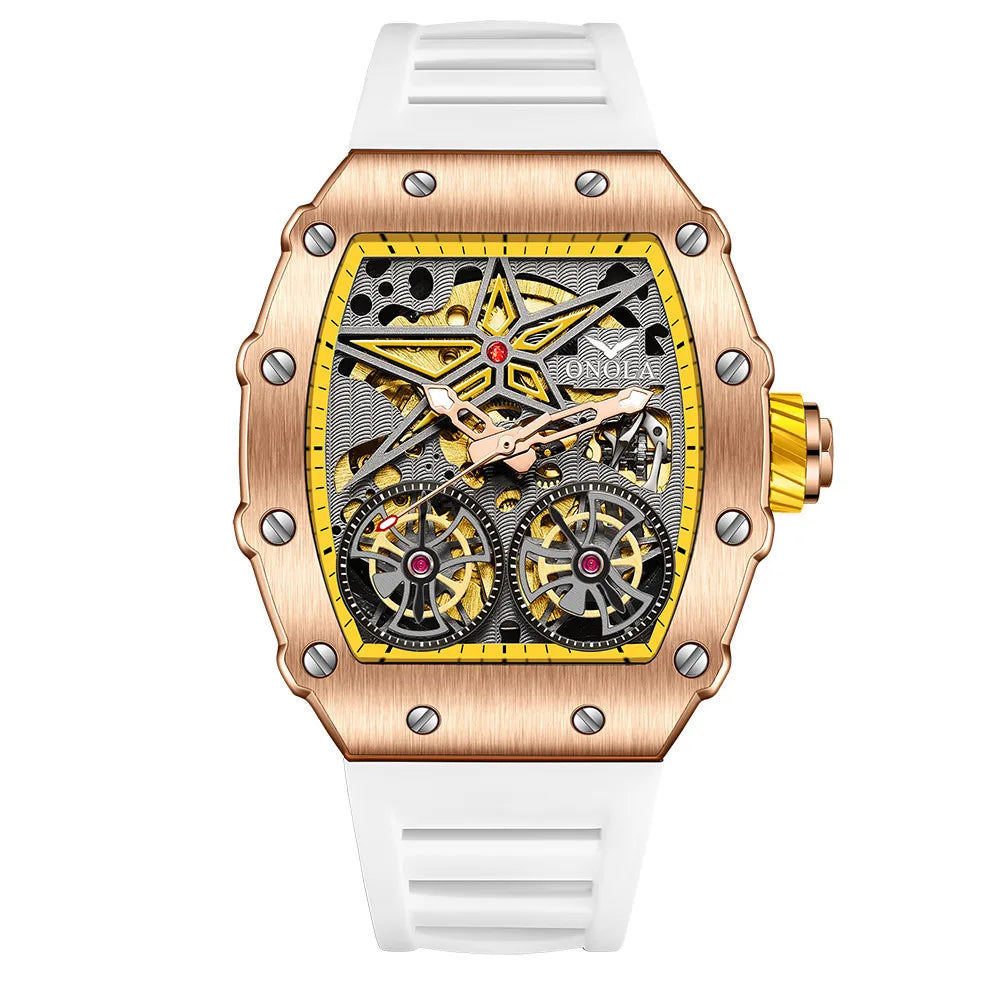 New Luxury Fashion Watches Men ONOLA Brand Hollow Full Automatic Mechanical Men Watch Waterproof Clock