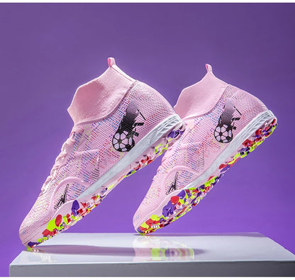 New Men Football Boots Training Soccer Shoes Breathable Grass Cleats Match Long Spikes Indoor Sneakers Ultralight Drop Shipping