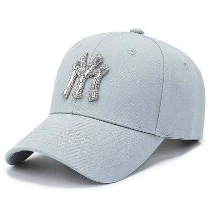 MY kšiltovka s kamínky pro ženy na jaro a podzim, ležérní streetwearová venkovní kšiltovka s kachním kšiltem, módní univerzální baseballová čepice proti slunci