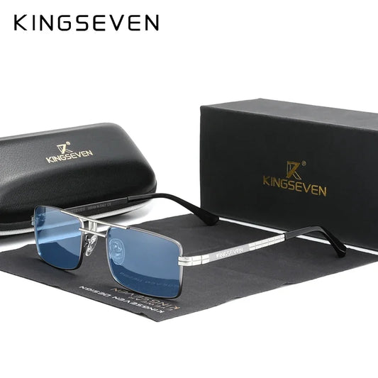 KINGSEVEN Brand Rectangle Frame Sunglasses For Men Polarized Design Glasses Fashion High Quality Driving Eyewear UV400
