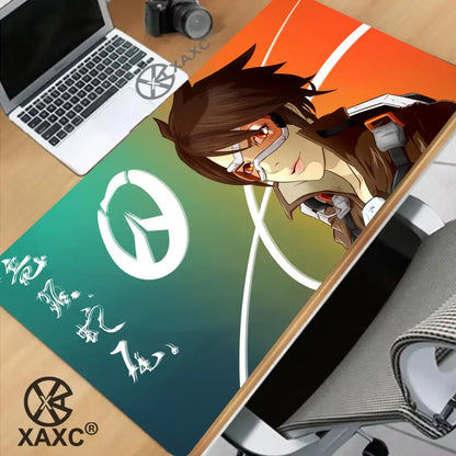 Mouse pad mare Overwatch Kawaii XXL pentru gaming, covoraș de birou PC, suport pentru tastatură, accesorii gamer, MousepadXAXC