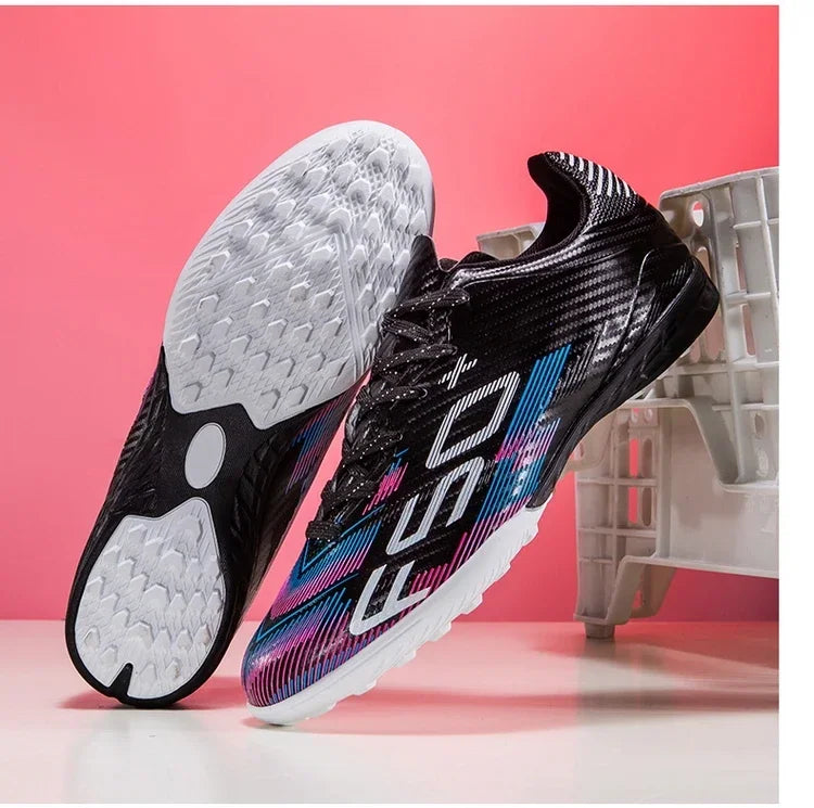 Nouvelles chaussures de football pour hommes, chaussures d'entraînement, baskets de match, chaussures de football pour terrain en herbe, chaussures de sport professionnelles antidérapantes, ultra-légères, unisexes.