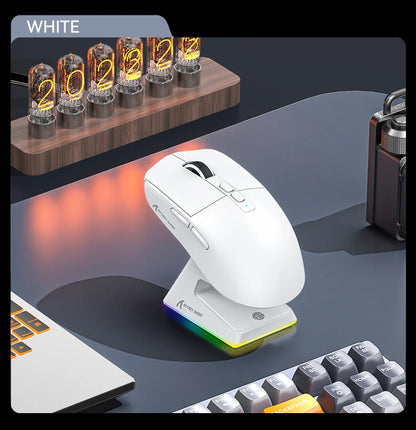 Attack Shark X6 Lightweight Wireless Gaming Mouse with 3 Mode Up to 26K DPI RGB Backlight Charging Base for Laptop Deskbtop
