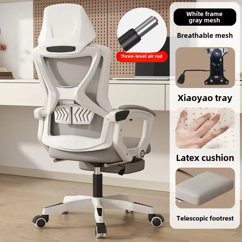 UVR Reclining Computer Chair Home Backrest Chair Office Worker Chair  Comfortable Long Sitting Gaming Chair Conference Seating