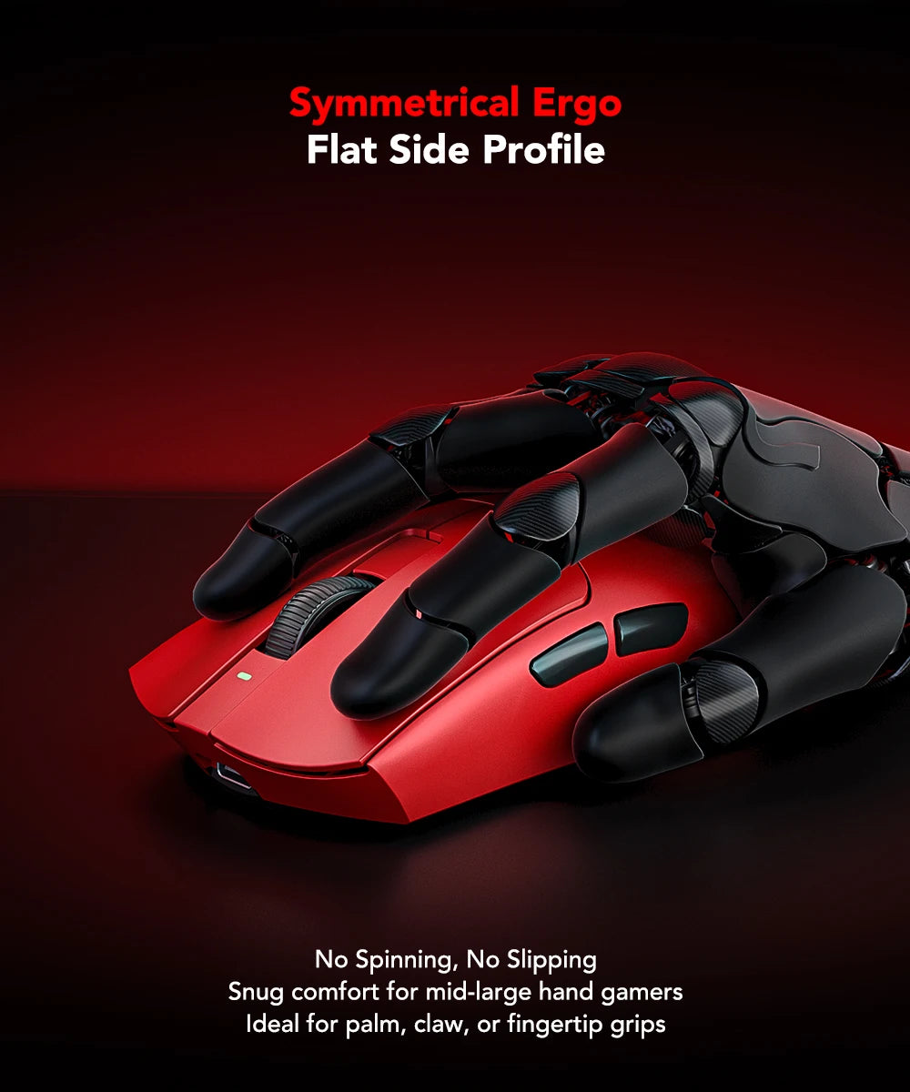 KYSONA Jupiter Series gamingmus – kablede/trådløse mus, 8Khz PAW3950-sensor, Bluetooth, 46g, genopladelig, webdriver til PC og bærbar