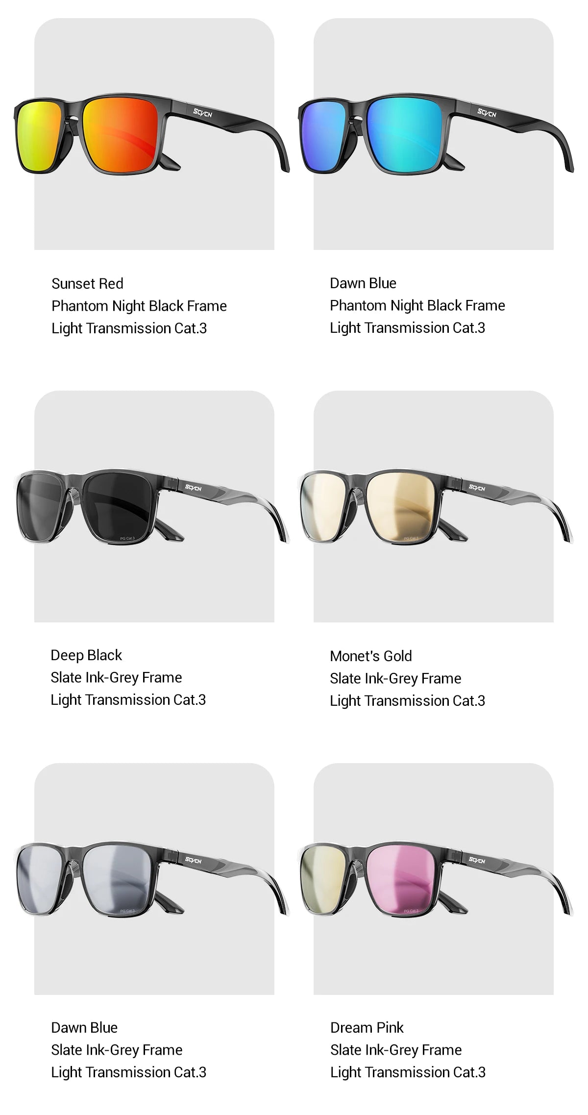 SCVCN Óculos de sol polarizados para atividades ao ar livre, desportos aquáticos, praia, oceano, pesca em plataforma, ciclismo, BTT, desportos de bicicleta e caminhadas – Proteção UV400