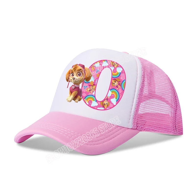 Paw Patrols Baseball Cap Skye Cartoon Anime A-Z Letters Printed Girls Headwear Summer Athleisure Adjustable Fashion Hats Gift