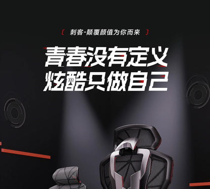 Ergonomic Gaming Chair with Wheels, Portable Office Chair, Adjustable Desk Chair with Armrests, Swivel Computer Chair for Work & Gaming