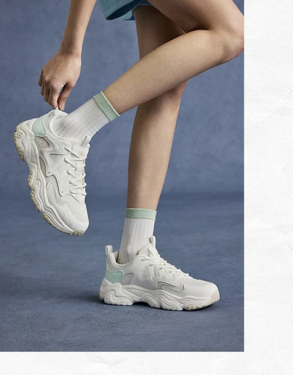 Xtep Casual Shoes Spring And Summer Lightweight Sports Shoes Thick Sole Fashionable Street Style Sneakers 875319320004