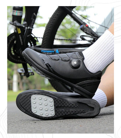 Zapatillas de ciclismo para hombre, bicicletas de carretera, mujer, competición, con cierre automático, velocidad, zapatillas deportivas de ciclismo, zapatillas de ciclismo con calas SPD para mujer