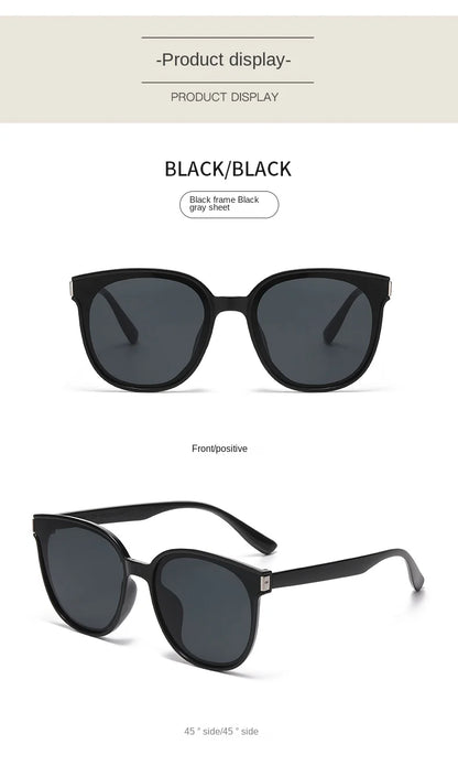 Fashion Korean Vintage Square Sunglasses Women Oversized Sunglass Men Retro Trend Black Sun Glasses Shades Goggle UV400 Eyewear