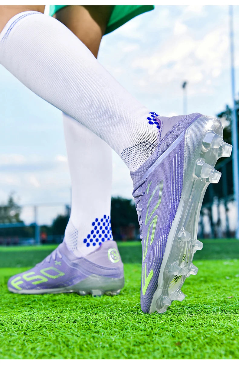 New Men's Soccer Shoes Match Football Boots Sneakers Non-Slip Grass Cleats High-Quality Futsal Indoor Hot-Selling High-Top Outdoor
