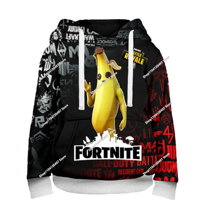 2025 3D New Children's Anime Fortnite Printed Sweater Series Pullover Generation Tide Brand Hoodie Gift