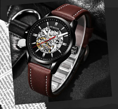 OCHSTIN Automatikuhren für Herren – Luxus, Royal, Leuchtend, Skelett, wasserdicht, mechanisch, modisch – Herrenuhren als Geschenke für Männer