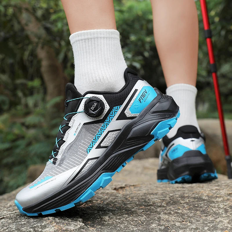 Chaussures de randonnée élégantes pour homme : baskets de trekking résistantes avec doublure moelleuse et chaude pour l'hiver – Chaussures pour homme