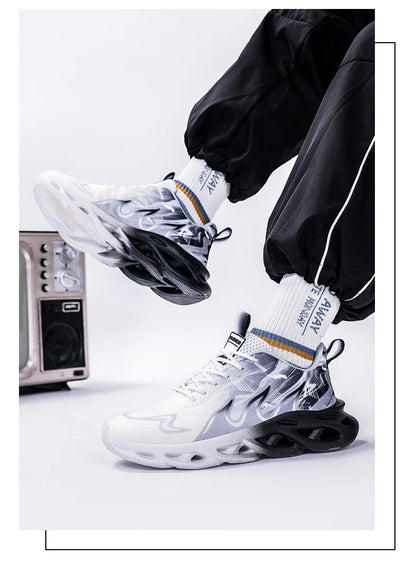 Men Running Shoes Breathable Mesh Sports Shoes Cushion Casual Sneakers Lightweight Comfortable Tennis Shoes Athletic Footwear