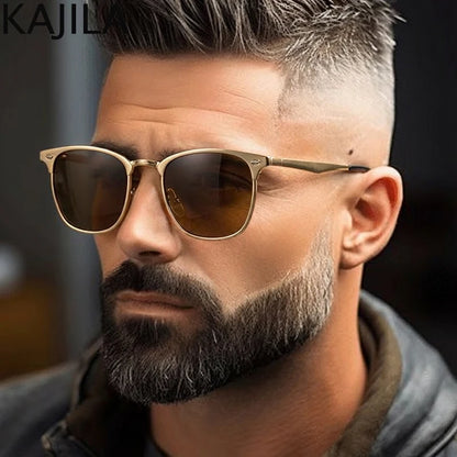 Steampunk Square Sunglasses Men 2026 Luxury Brand Metal Frame Retro Punk Sun Glasses Male Driving Shades Vintage Eyewear UV400