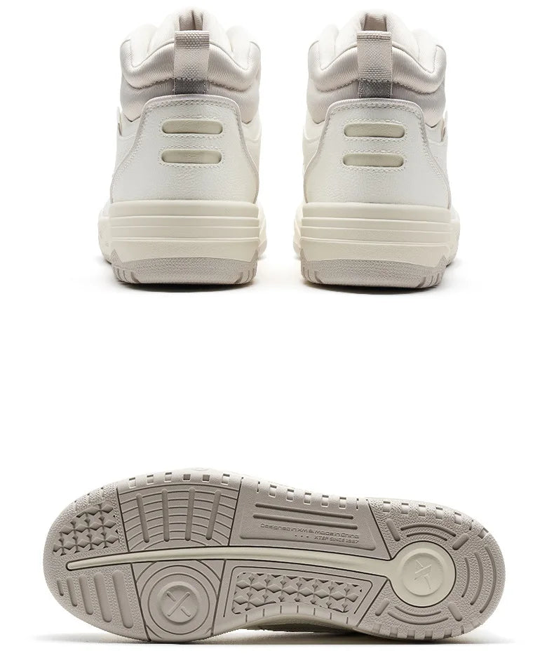 Xtep Skateboarding Shoes Men Wear-Resistant Comfortable Fashion Sport Shoes Shock Absorption High Top Sneakers 877419310024