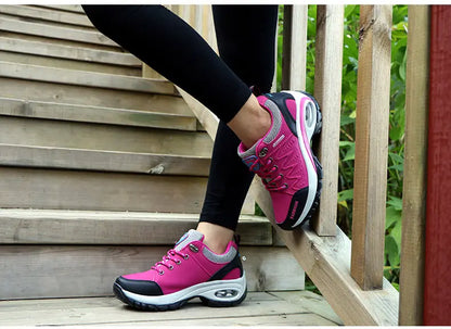Scarpe sportive da donna, sneakers con plateau, scarpe alla moda per attività all’aperto e escursionismo, scarpe casual antiscivolo, scarpe da corsa basse, calzature da donna