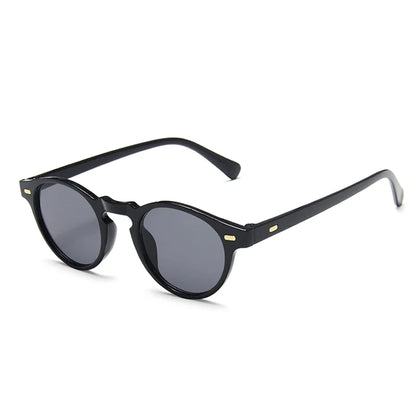 Small Round Sunglasses Men Women Vintage Brand Black Leopard Green TransGrey Shades AntiBlue Light Glasses Trendy Clear Eyewear