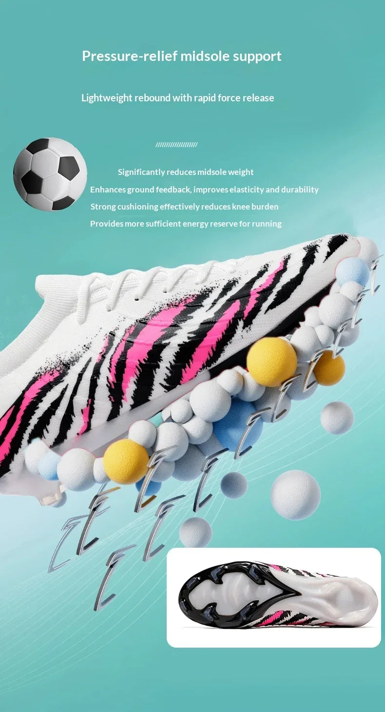 Chuteiras de futebol para homem, sapatos desportivos de futebol, para jogos, unissexo, ultraleves, confortáveis, antiderrapantes, para exterior, para relva, para adultos, de alta qualidade