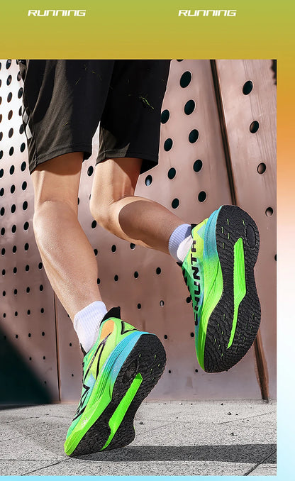 Men Running Shoes Carbon Board Speciality Marathon Sports Breathable Lightweight Women's Comfortable Nonskid Chunta Sneakers