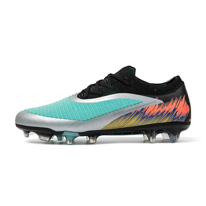 Football Shoes Men Quality Outdoor Training Soccer Boots Black White Long Spike Suitable for Teenager Boys Big Size
