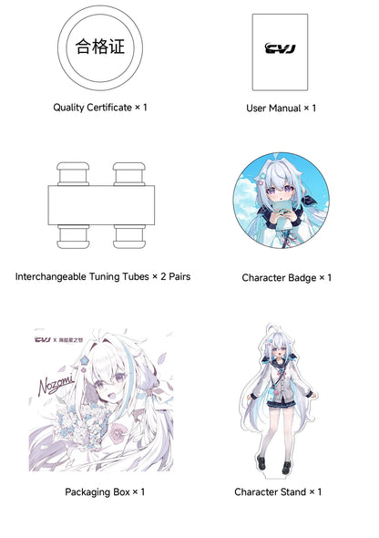 CVJ NOZOMI 2DD+1PD New Planar In-Ear Earphones Interchangeable Panel Nozzle 3 Unit Earbuds for Music And Gaming