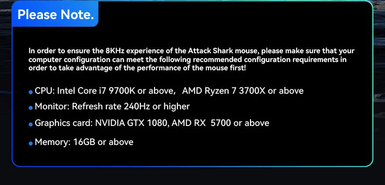 Attack Shark R6 žaidimų pelė, 38g itin lengva, belaidė su PAW3950 8K apklausos dažniu, Nordic 52840, 24000DPI, trijų režimų