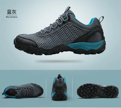 HUMTTO Outdoor Hiking Trekking Mountain Sports Shoes for Men Camping Hunting Walking Breathable Cushioning Man Nonslip Sneakers