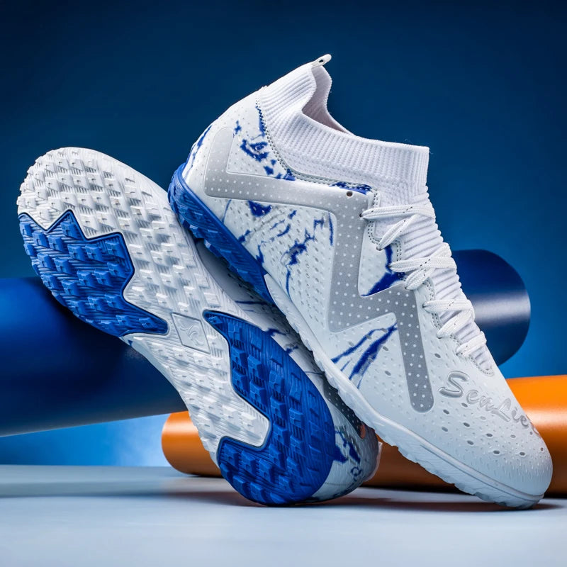 Oversized-Fußballschuhe für Jugendliche und Kinder, komfortables flexibles Design, stabile rutschhemmende Performance für Outdoor-Feldsportarten
