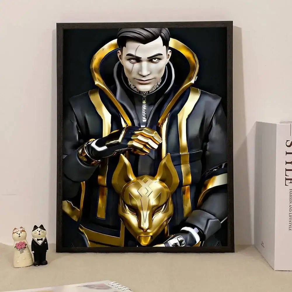 Poster de Jogo F-Fortnite Surpresa — Decoração de Casa, Quadro de Parede para Escritório e Sala de Estar