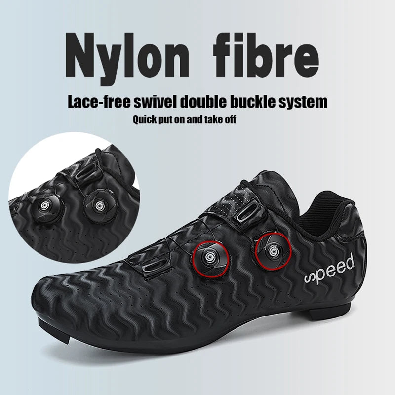 Chaussures de cyclisme pour homme : chaussures de course sur route à fixation automatique, chaussures de sport, chaussures d'entraînement sans crampons ; chaussures de cyclisme pour femme avec crampons SPD