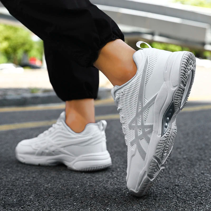 Herren Damen Badmintonschuhe Tischtennisschuhe für Volleyball Handball Sport-Sneaker rutschfest aus Mesh atmungsaktiv für das Training auf dem Spielfeld