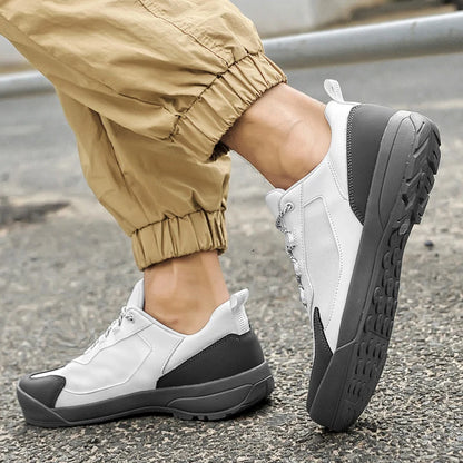Leisure Walk Men Casual Shoes Fashion Genuine Leather Sneakers Outdoor Male Sports Shoes Non-Slip Walking Shoes Trekking Footwear