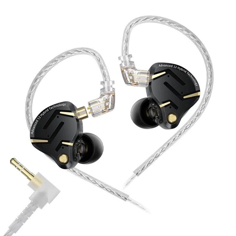 Auricolari IEM ibridi KZ ZS12 PRO 2 – Auricolari gaming cablati HiFi con bassi e driver super-lineari