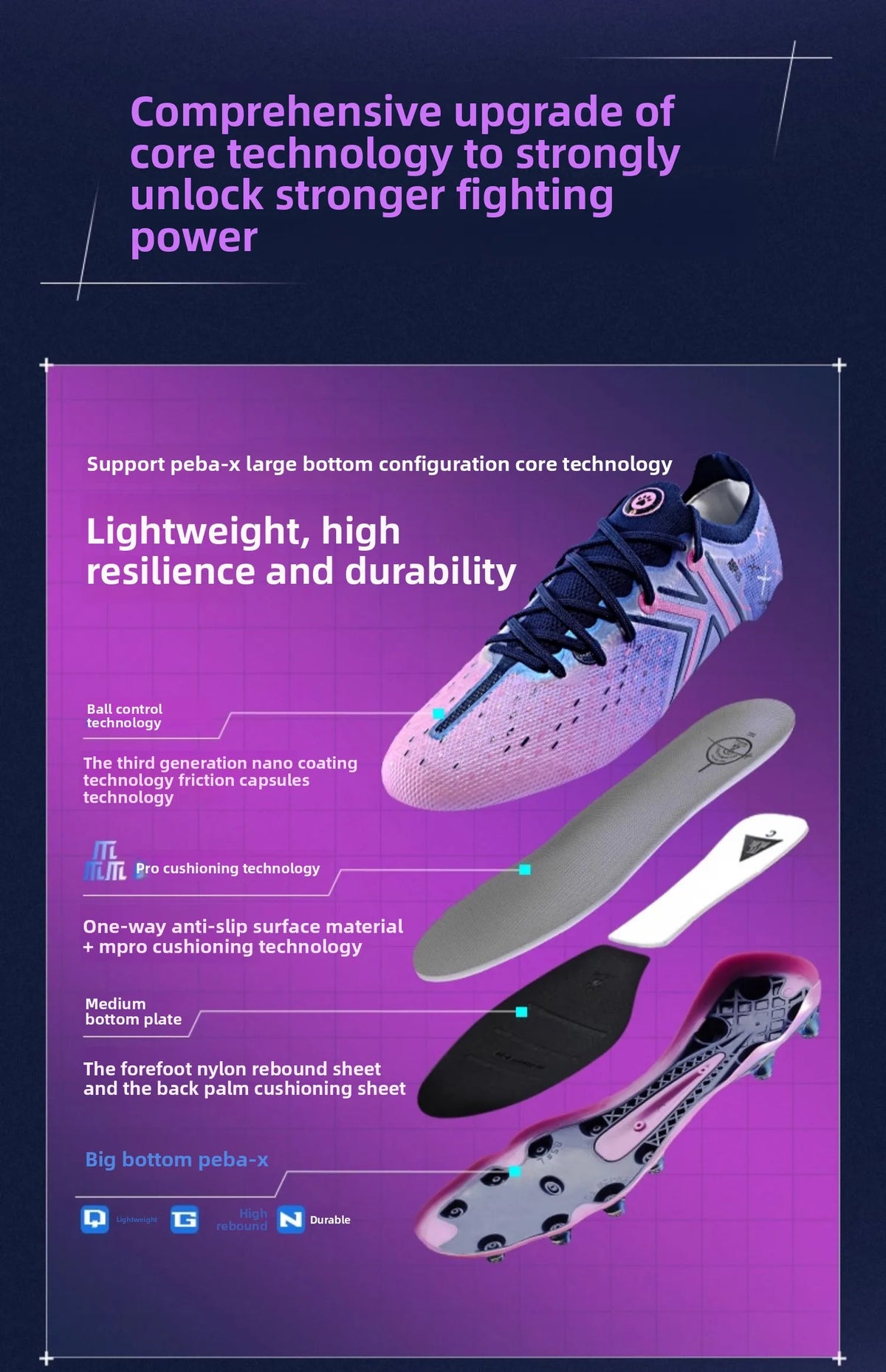 Zapatillas de fútbol profesionales KELME FG con clavos largos. Botas de fútbol profesionales para césped natural. Zapatillas de fútbol antideslizantes para interior.