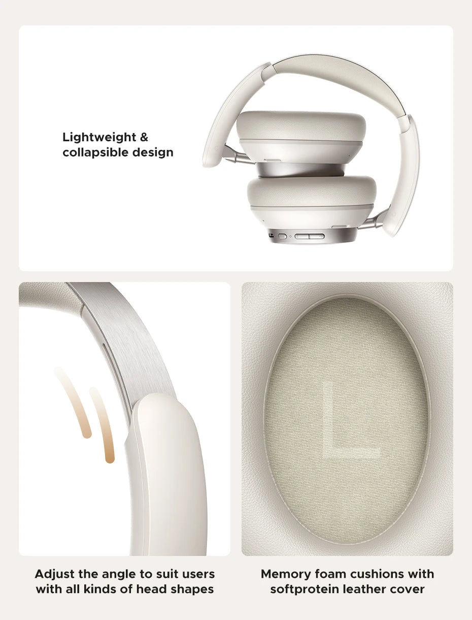 UGREEN Studio Pro Wireless Bluetooth ANC Headphones 48dB Noise Cancelling Over Ear Hi-Res LDAC 120H Playtime Headset