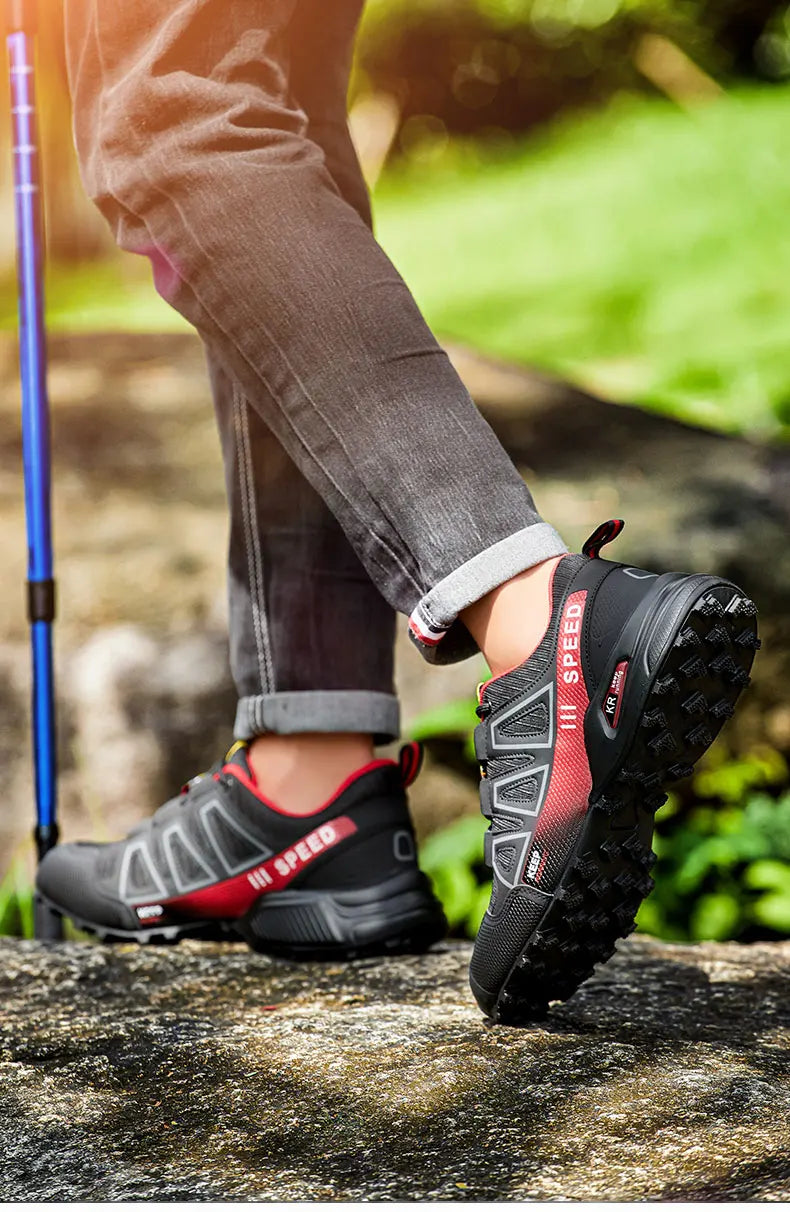 Pánské turistické boty, voděodolné outdoorové sportovní boty se šněrováním, dámské cyklistické boty pro volný čas, protiskluzové taktické tréninkové boty do terénu