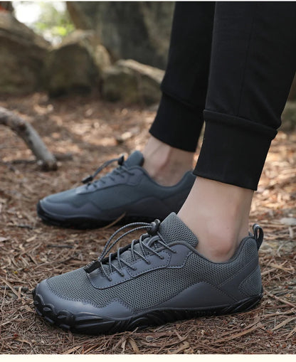 Męskie buty turystyczne typu „barefoot” – oddychające buty sportowe do aktywności na świeżym powietrzu, buty wspinaczkowe, buty trekkingowe, antypoślizgowe, wygodne, męskie buty codzienne do biegania