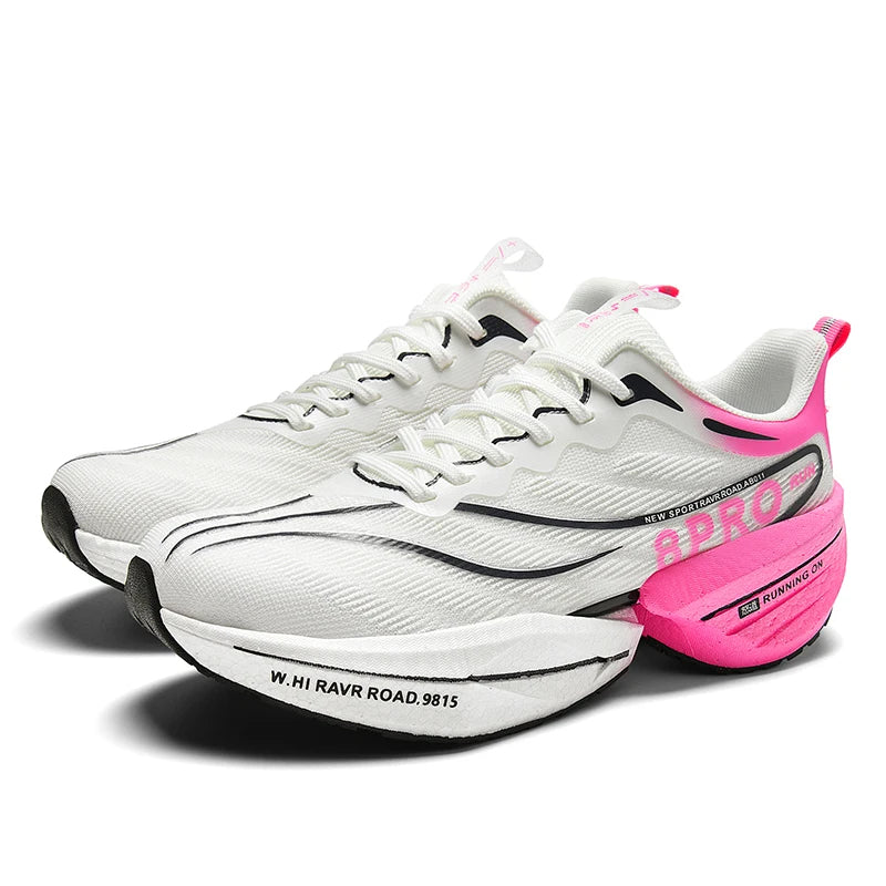 Sneakers da uomo con soletta in carbonio, scarpe sportive da esterno con suola morbida in rete, scarpe da corsa leggere, antiscivolo, casual, da coppia, da tennis