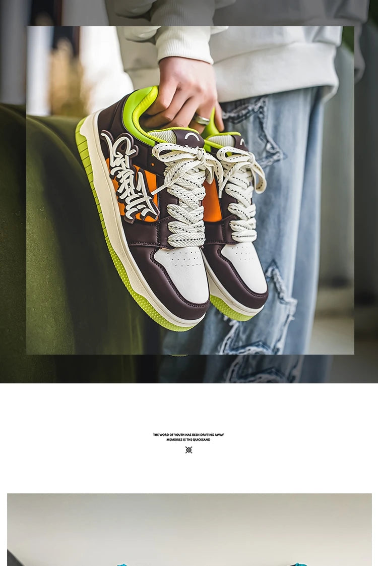 Modne niebieskie designerskie buty do skateboardingu dla mężczyzn, odzież uliczna, hip-hopowe trampki dla mężczyzn, luksusowe trampki na platformie do skateboardingu dla mężczyzn, buty do koszykówki dla mężczyzn