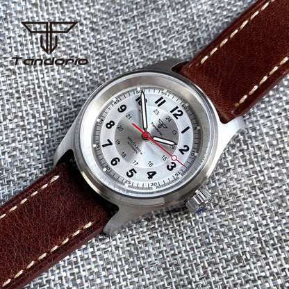 Tandorio 36 mm Fashion 20 BAR automatisk dykar- och pilotklocka för män och kvinnor NH35/PT5000/Miyota8215-urverk safirglas armbandsur med grön luminiscens