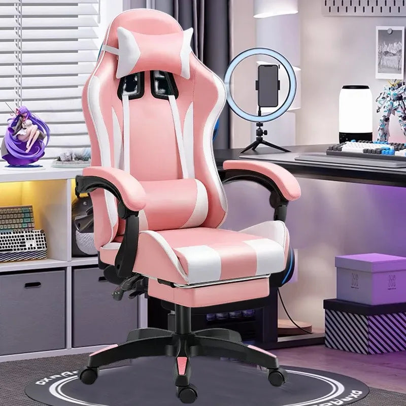 Chaise de jeu chaise d'ordinateur chaise de jeu compétitif chaise pivotante d'ingénierie inclinable pour la maison chaise de bureau sédentaire
