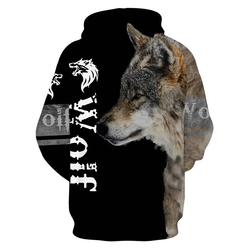 Cool 3D Wolf Printed Zipper Hoodies Fashion Men/Women Streetwear Hooded Jacket Coat Unisex Casual Hip Hop Pullover Sweatshirts