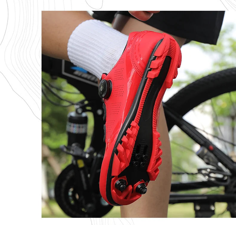 Zapatillas de ciclismo para hombre, bicicletas de carretera, mujer, competición, con cierre automático, velocidad, zapatillas deportivas de ciclismo, zapatillas de ciclismo con calas SPD para mujer