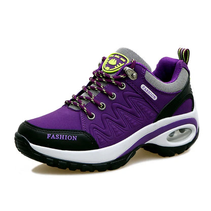 Scarpe sportive da donna, sneakers con plateau, scarpe alla moda per attività all’aperto e escursionismo, scarpe casual antiscivolo, scarpe da corsa basse, calzature da donna