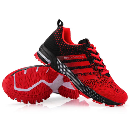 Men Running Shoes Mesh Fashion Sneakers Breathable Casual Sport Shoes Outdoor Walking Jogging Tennis Shoes Athletics Plus Size