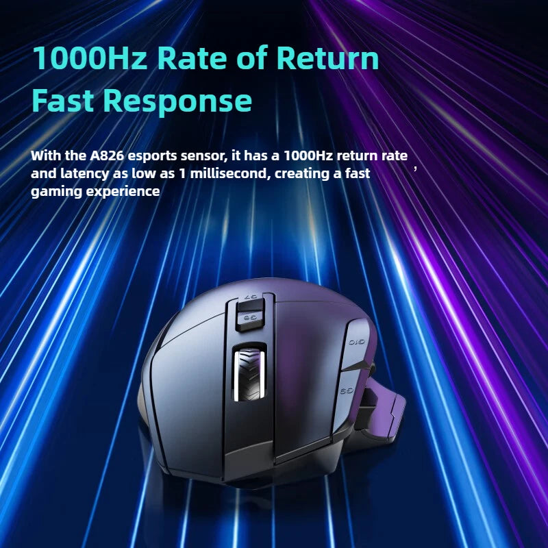 G2 Wired Gaming Mouse 12800DPI Ergonomics RGB Lighting Effect 1000Hz 7000FPS 9 Keys Macro Programming Mouse for Laptops Desktop
