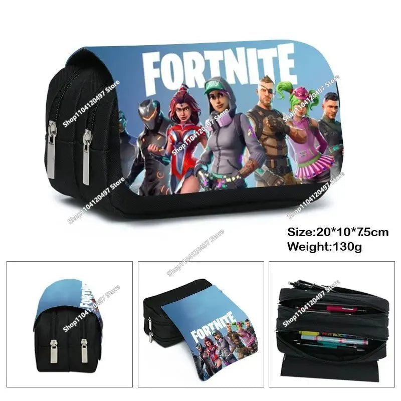 Fortnite Kids Pencil Bag Kawaii Pencil Case Large Capacity Waterproof Handheld Cosplay Pencil Pouch Office Stationary Gift Toy